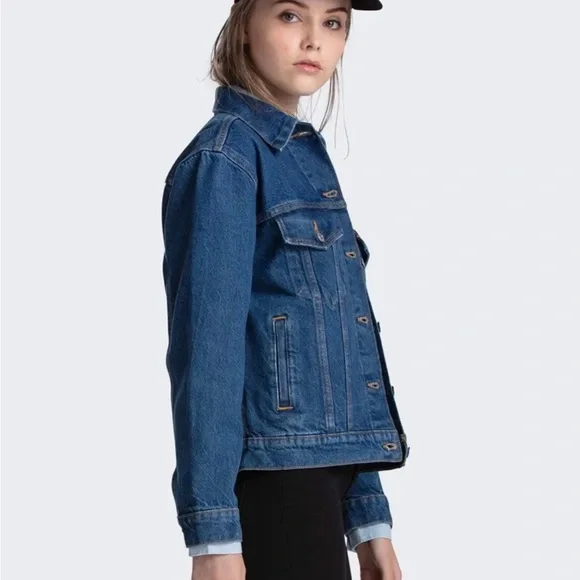 Levi’s Premium Ex-Boyfriend Trucker Jean Jacket size Small - Picture 4 of 7